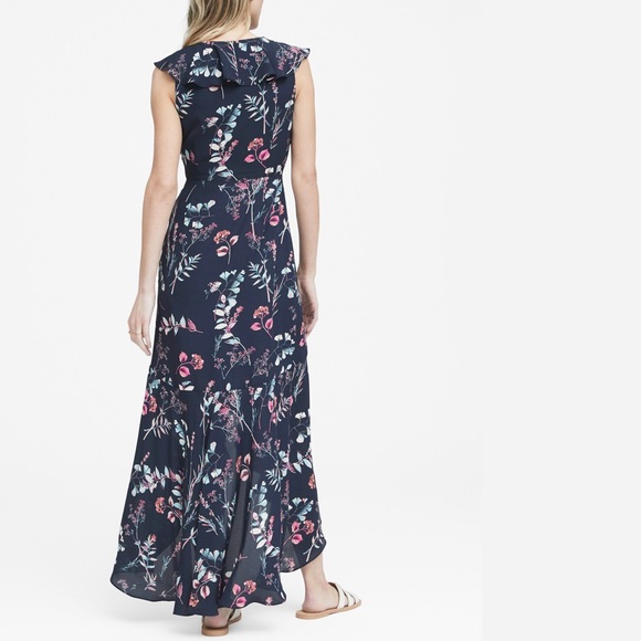 Banana Republic Floral Ruffle-Wrap Maxi Dress, 8 - Picture 2 of 8